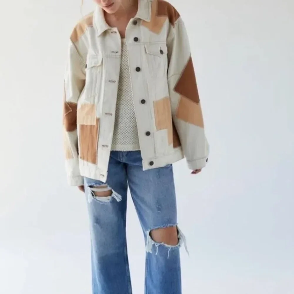 BDG Patchwork Denim Trucker Jacket - Picture 2 of 3